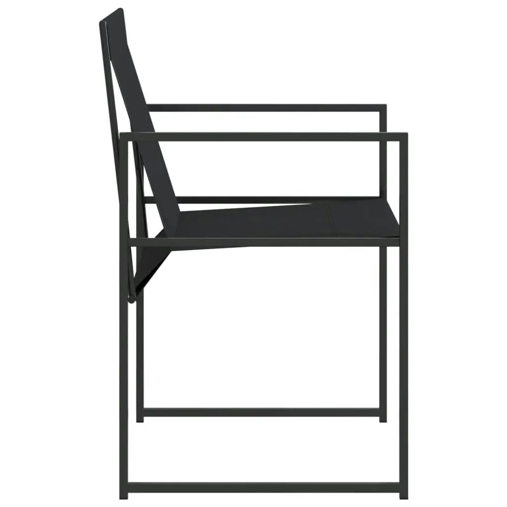 Garden Chairs 4 pcs Black Steel and Textilene 4008593