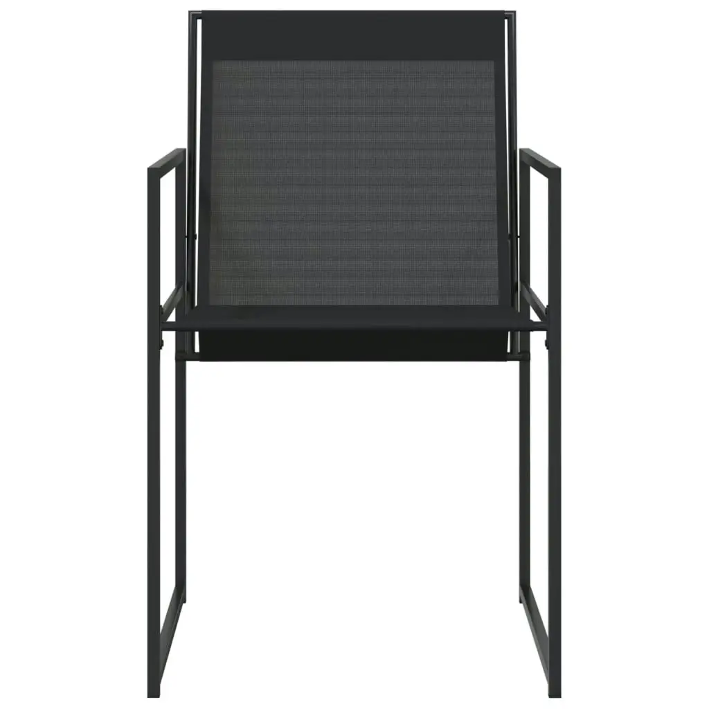 Garden Chairs 4 pcs Black Steel and Textilene 4008593