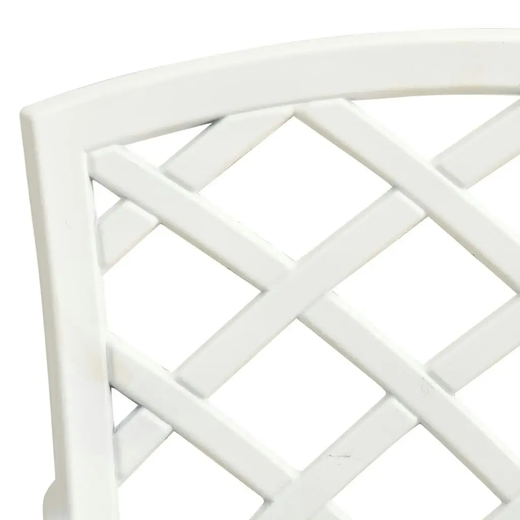 Garden Chairs 6 pcs Cast Aluminium White 3216321