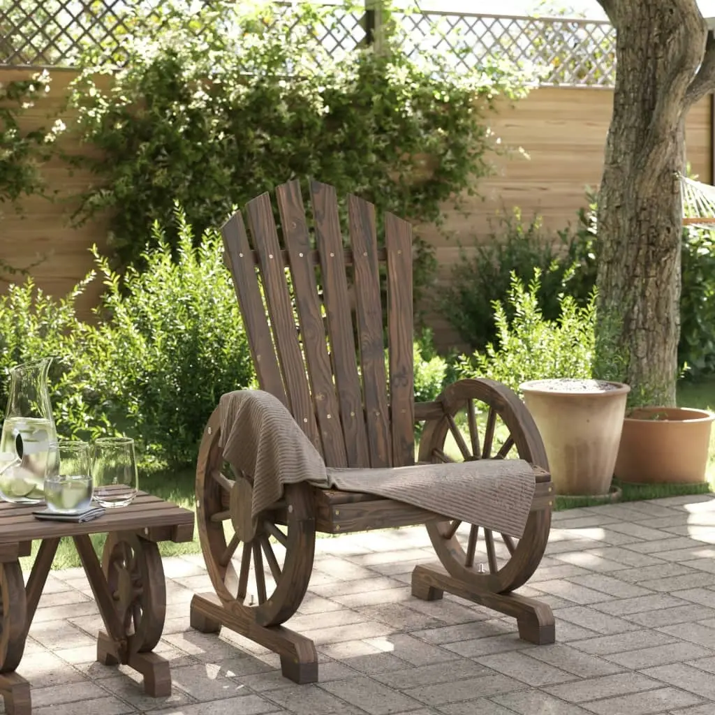 Garden Adirondack Chair Solid Wood Fir 365090