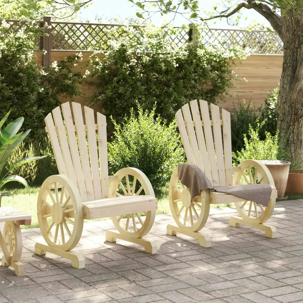 Garden Adirondack Chairs 2 pcs Solid Wood Fir 365091