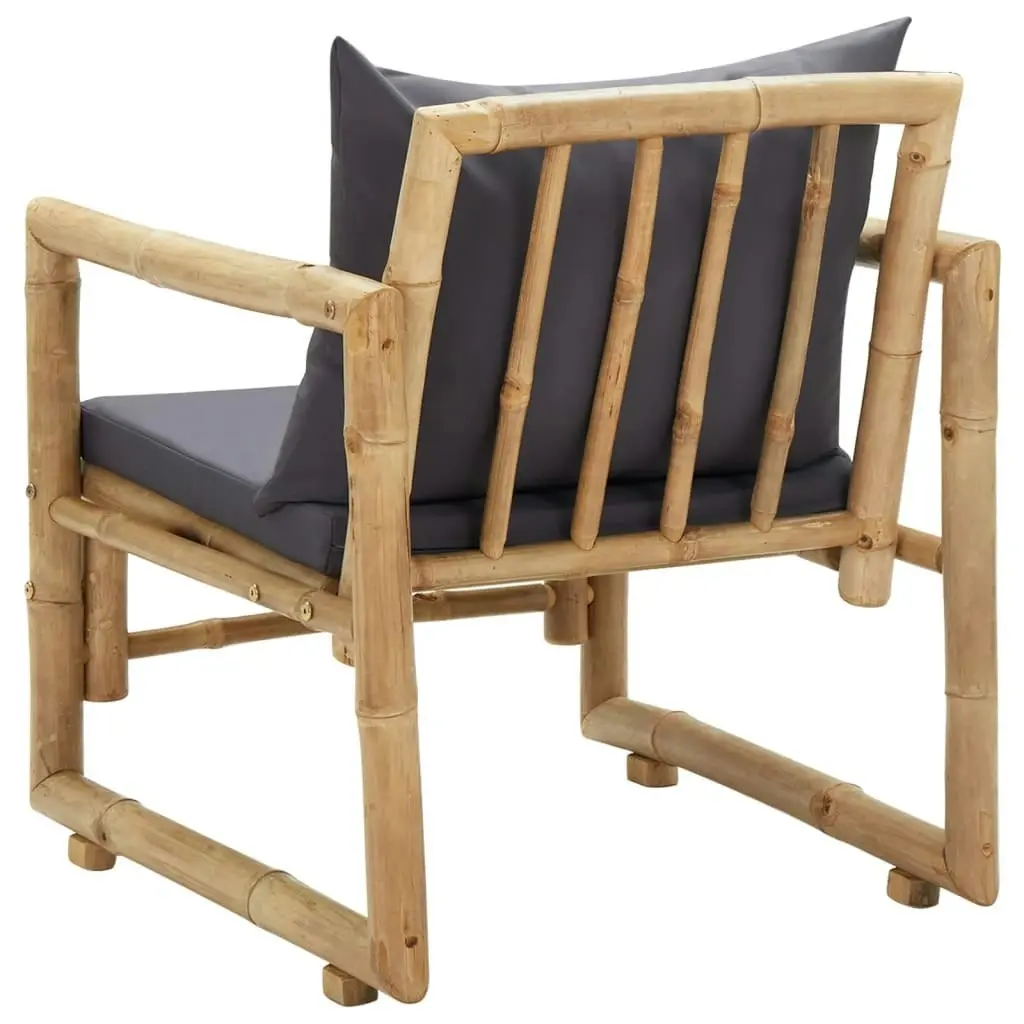 Garden Chairs with Cushions 2 pcs Bamboo 315599