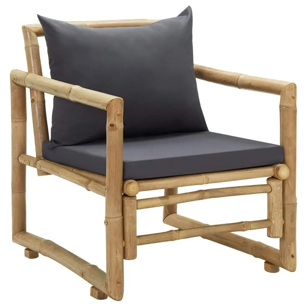 Garden Chairs with Cushions 2 pcs Bamboo 315599