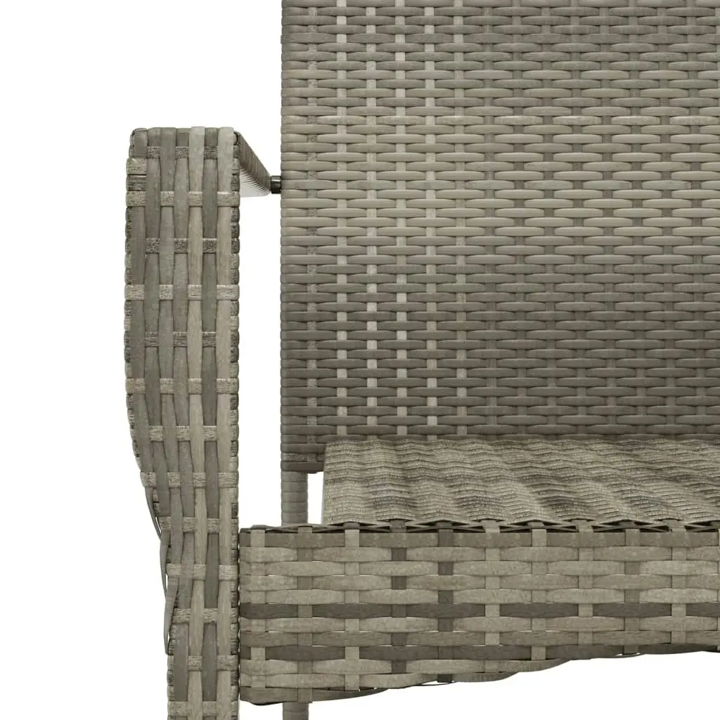 Garden Chairs with Cushions 2 pcs Poly Rattan Grey 319882