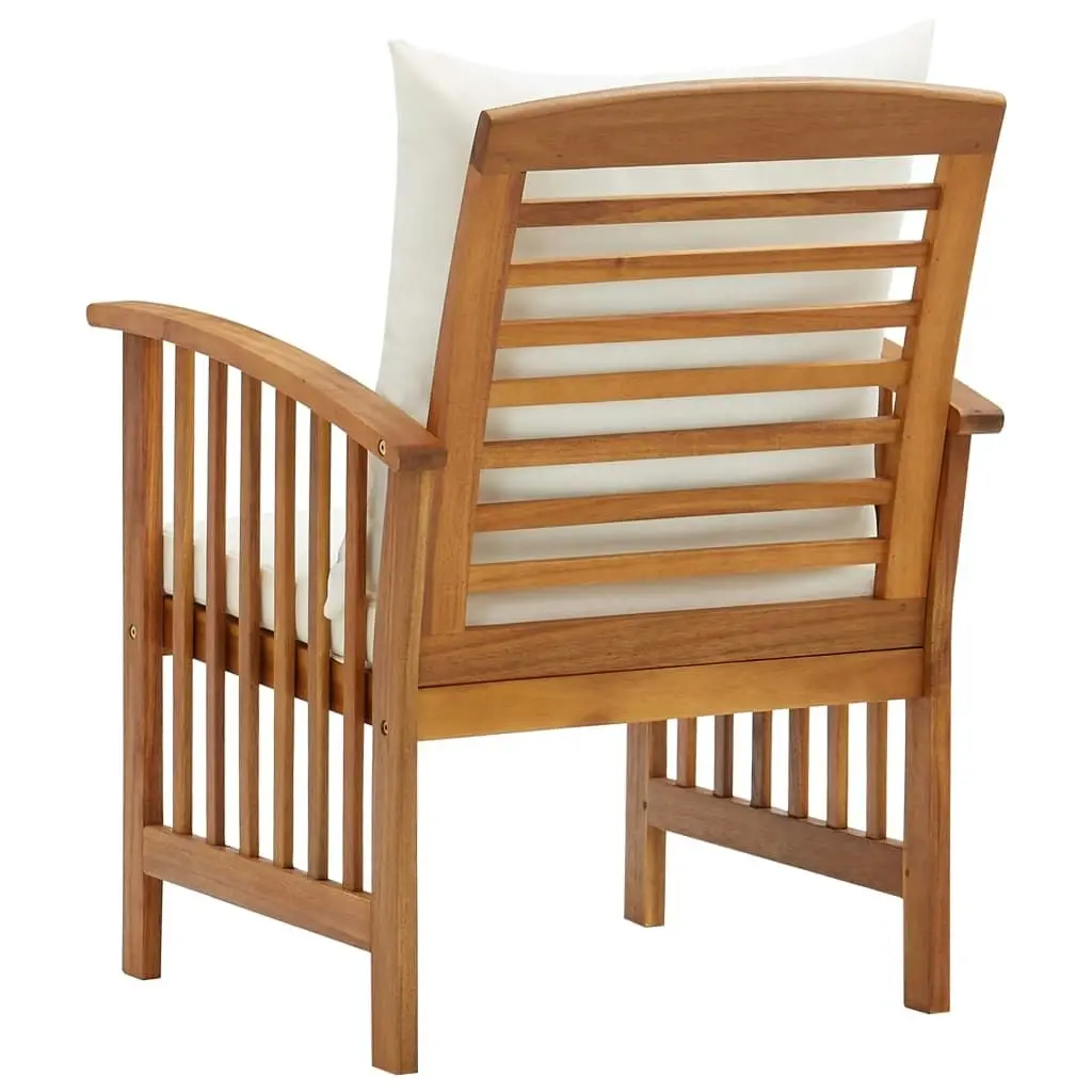 Garden Chairs with Cushions 2 pcs Solid Acacia Wood 310257