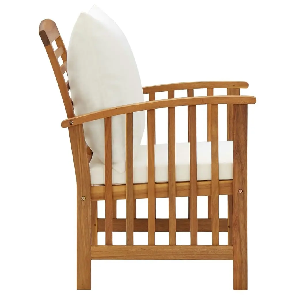 Garden Chairs with Cushions 2 pcs Solid Acacia Wood 310257