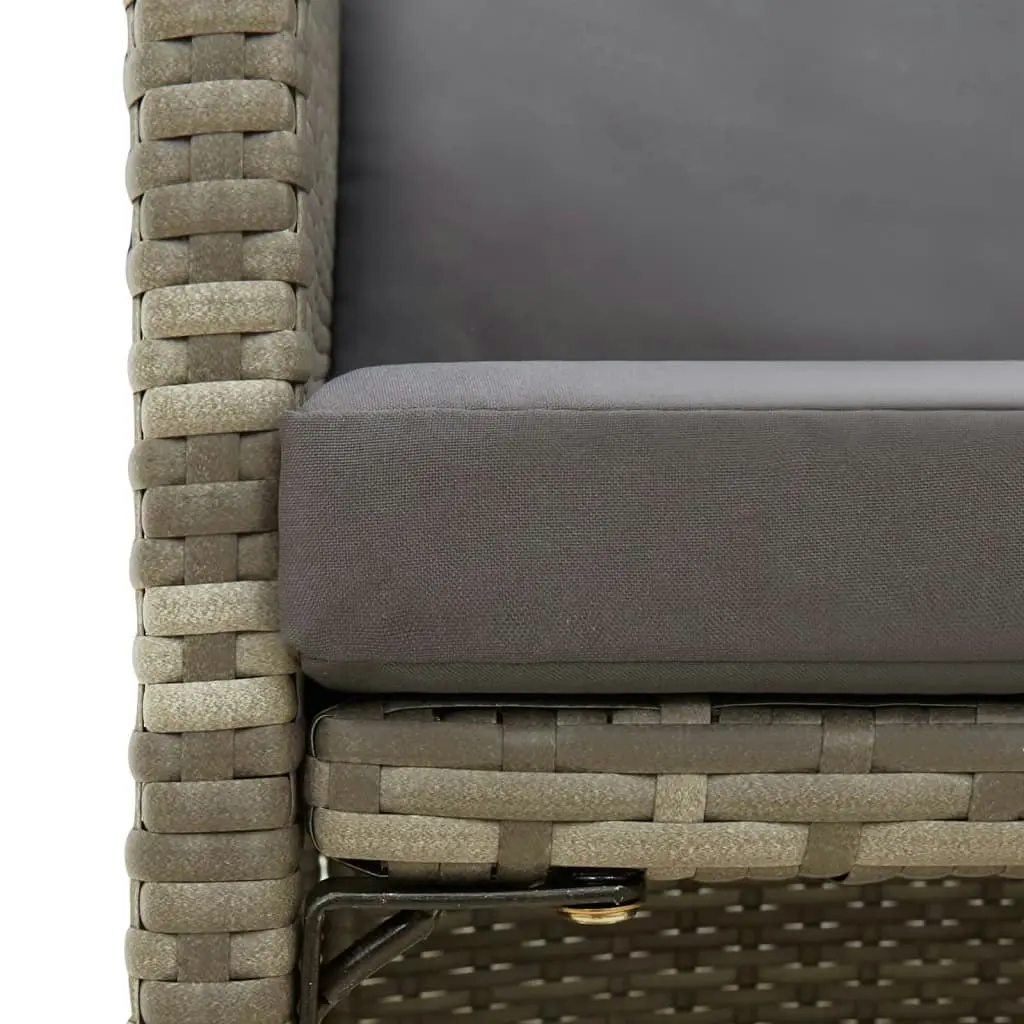 Garden Chairs with Cushions 4 pcs Poly Rattan Grey 316747