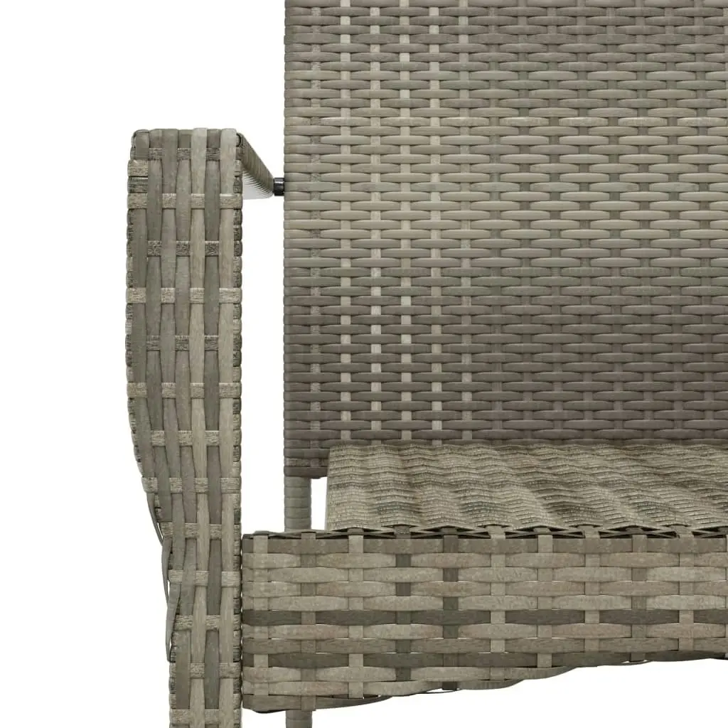 Garden Chairs with Cushions 4 pcs Poly Rattan Grey 319884