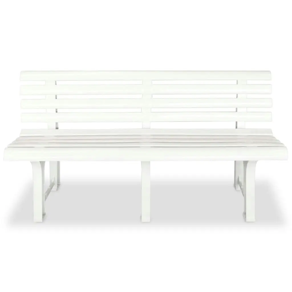 Garden Bench 145.5 cm Plastic White 43583