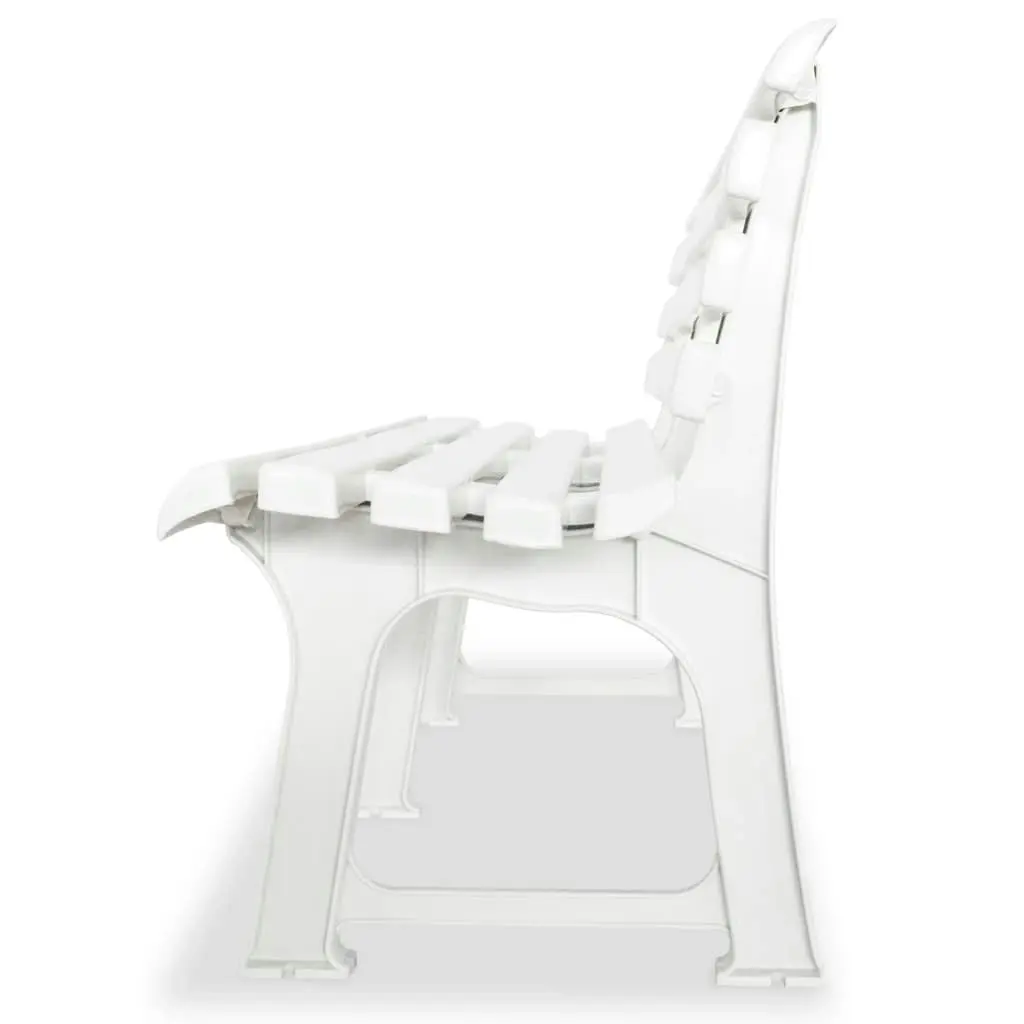 Garden Bench 145.5 cm Plastic White 43583