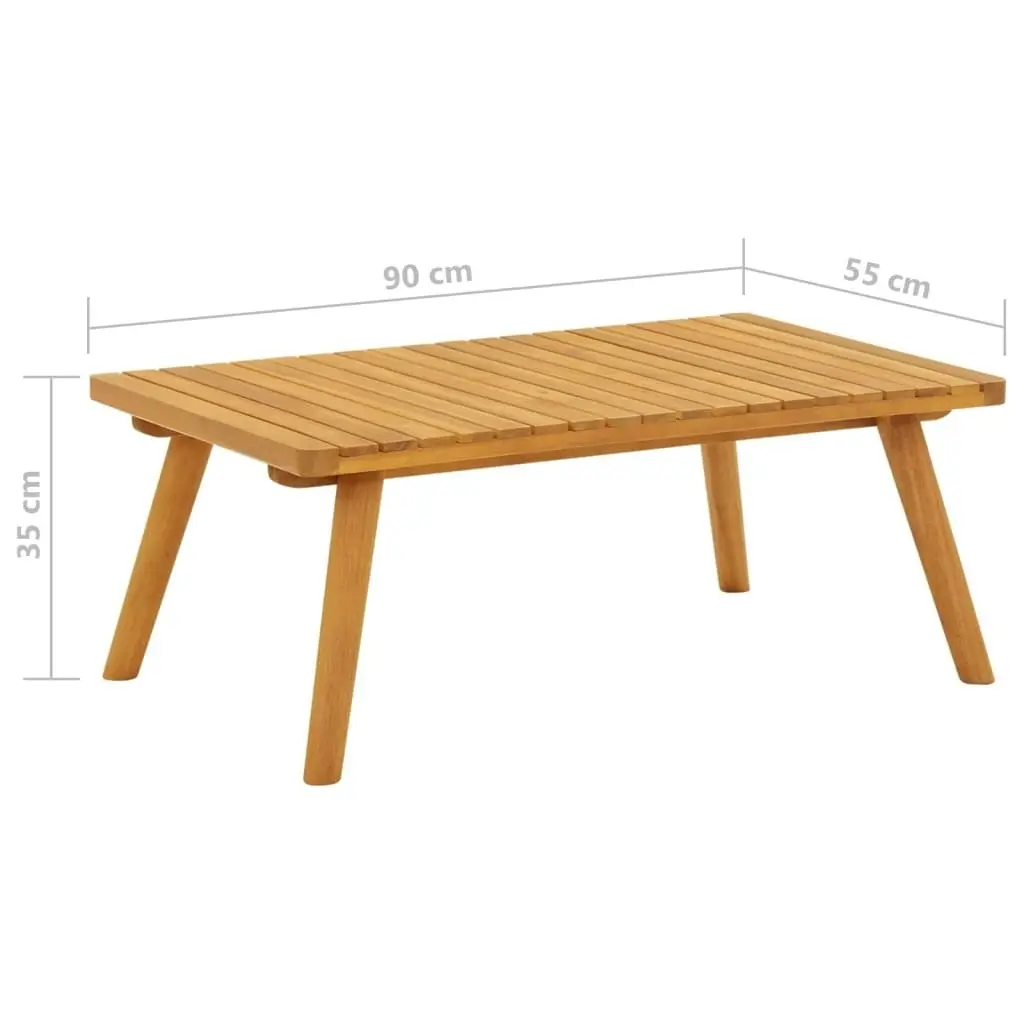 Garden Coffee Table 90x55x35 cm Solid Acacia Wood 46675