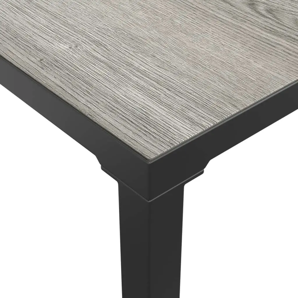 Garden Coffee Table Grey 55x55x31 cm DPC and Steel 362800