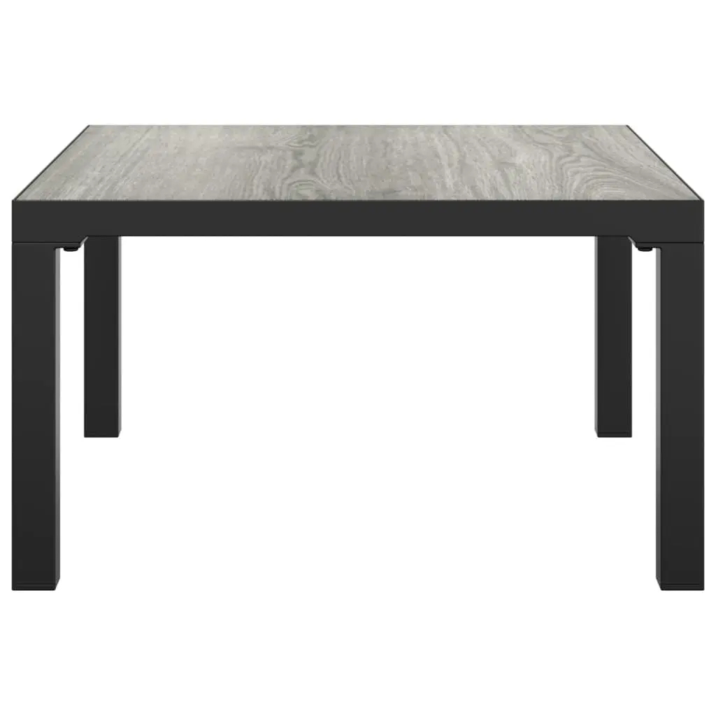 Garden Coffee Table Grey 55x55x31 cm DPC and Steel 362800