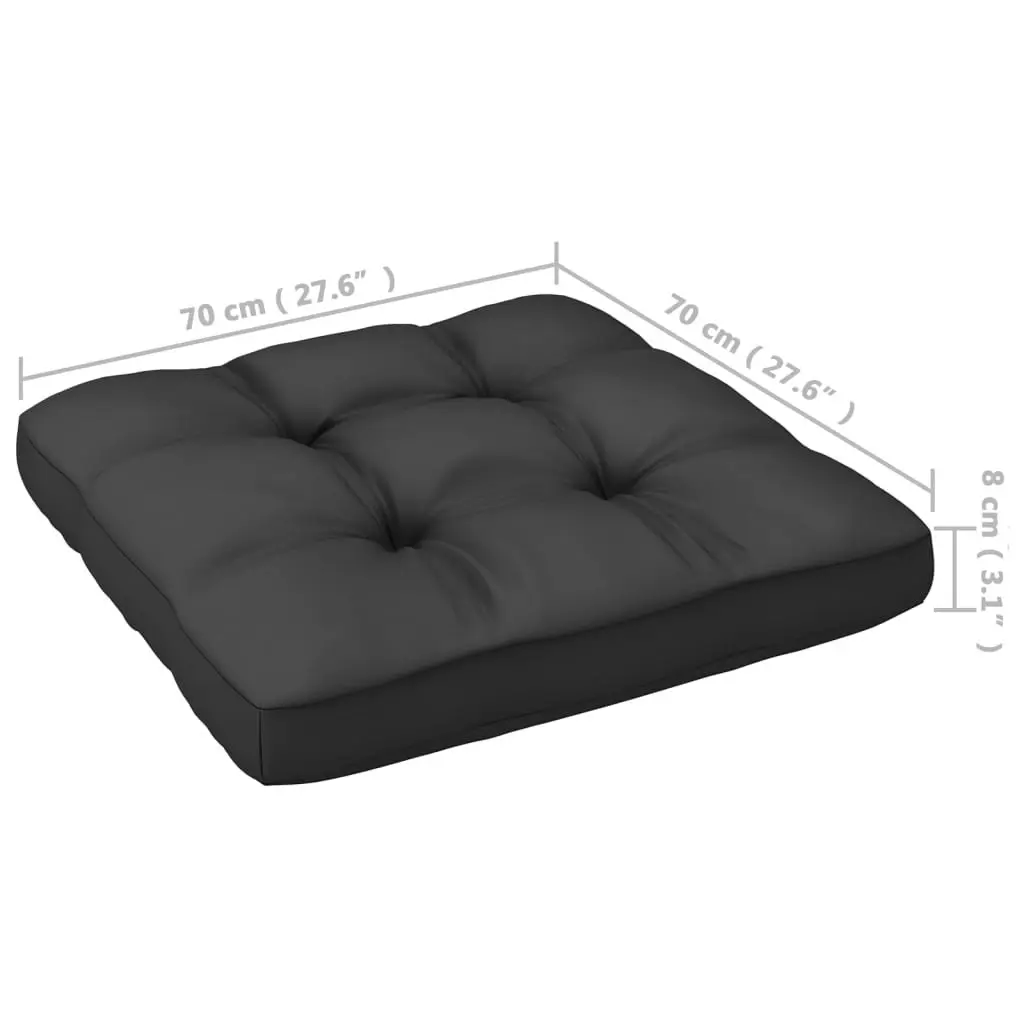 Garden Corner Sofa with Anthracite Cushions Solid Pinewood 805716