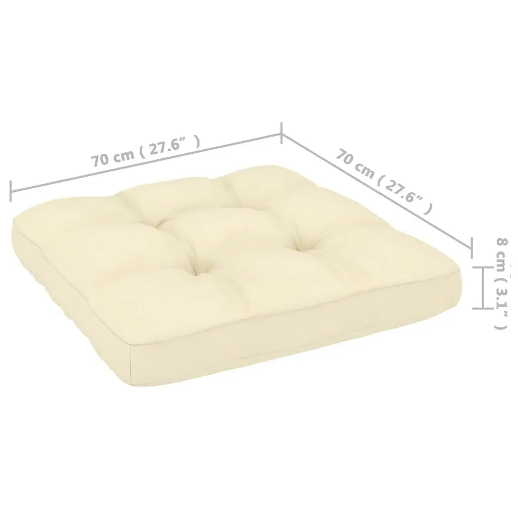 Garden Corner Sofa with Cream Cushions Solid Pinewood 805718