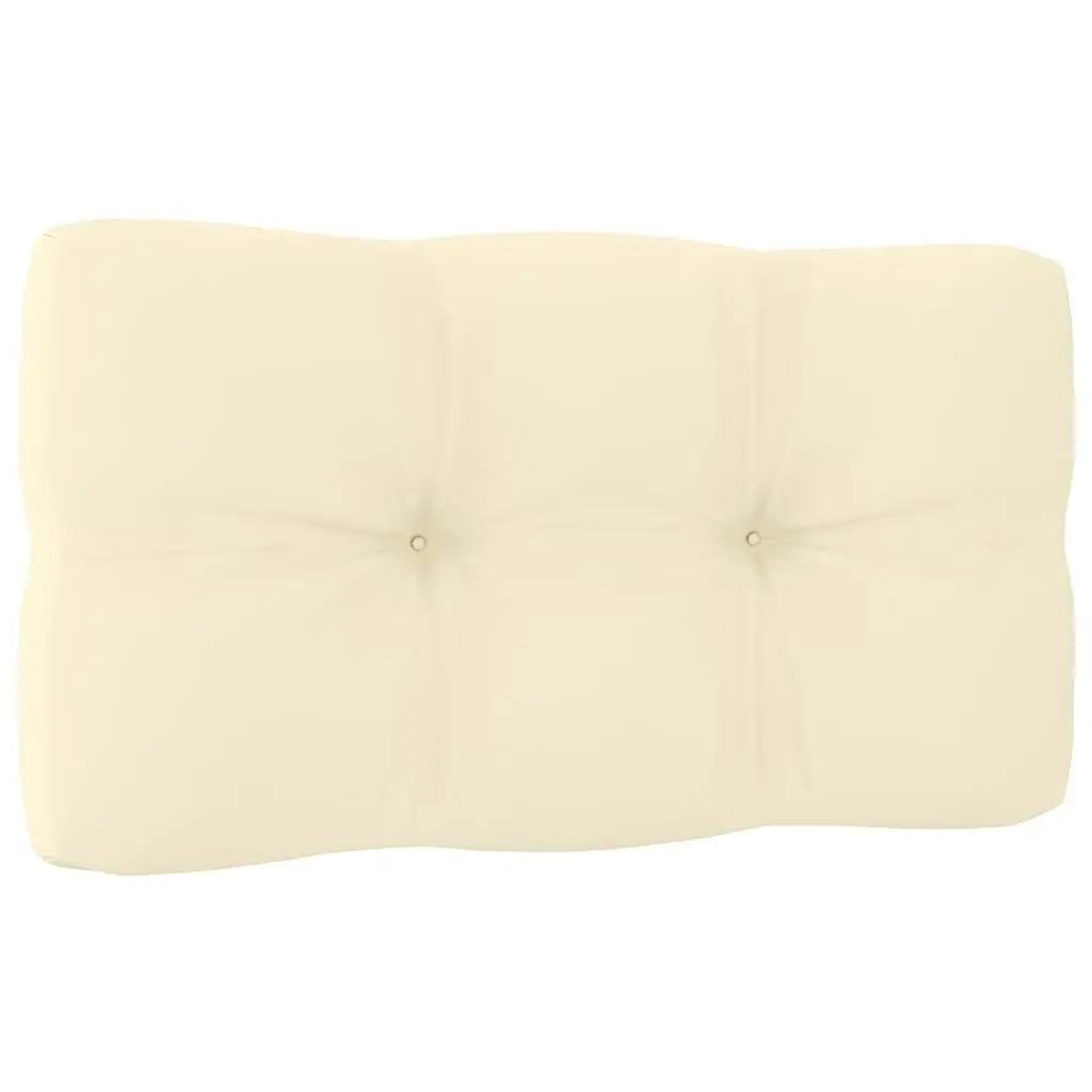 Garden Corner Sofa with Cream Cushions Solid Pinewood 805718