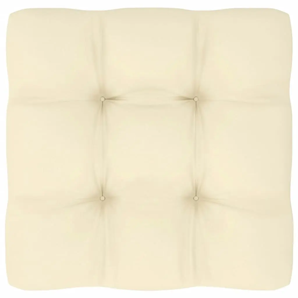 Garden Corner Sofa with Cream Cushions Solid Pinewood 805718