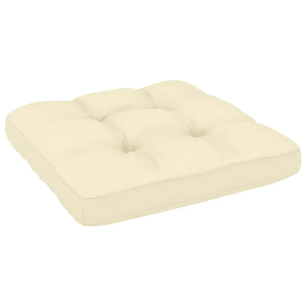 Garden Corner Sofa with Cream Cushions Solid Pinewood 805718