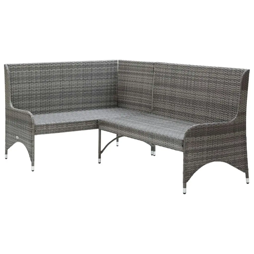 Garden Corner Sofas 2 pcs Poly Rattan Grey 310223