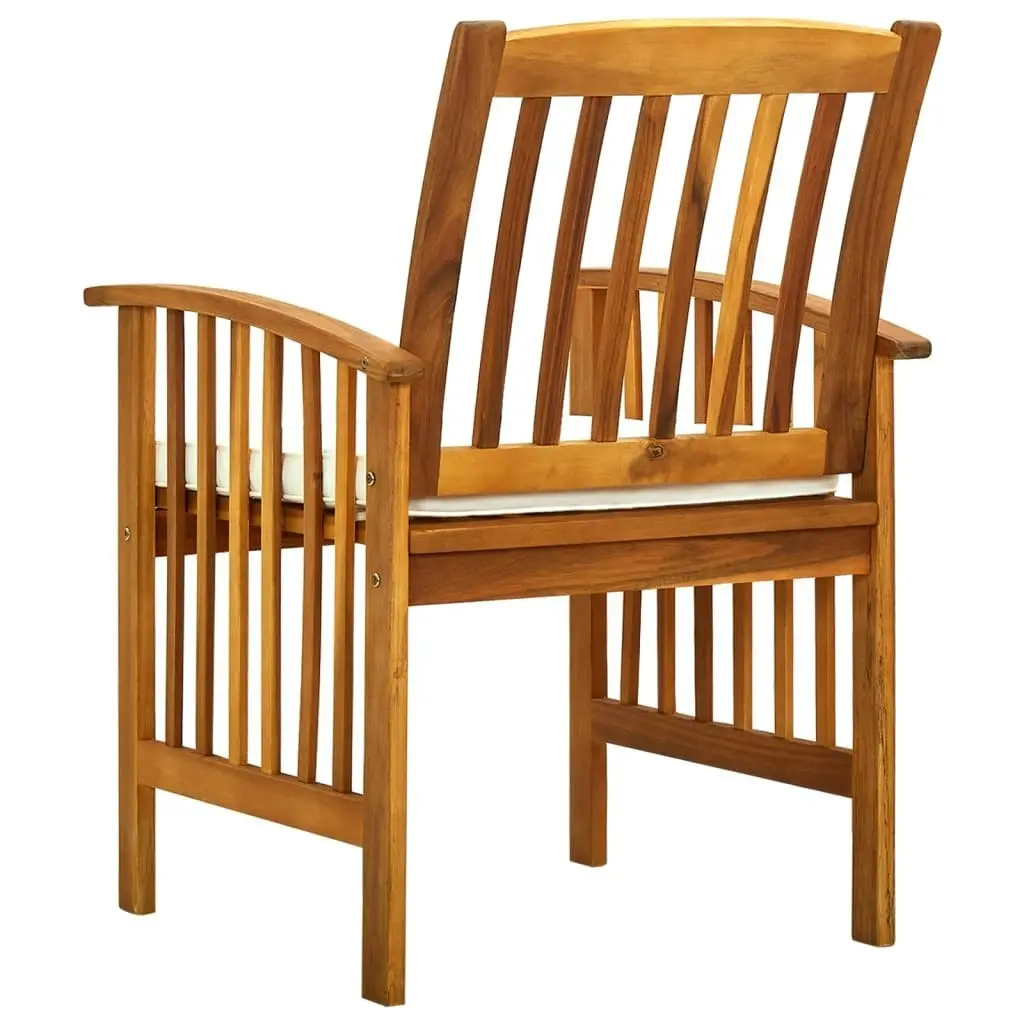 Garden Dining Chairs 2 pcs with Cushions Solid Acacia Wood 312128