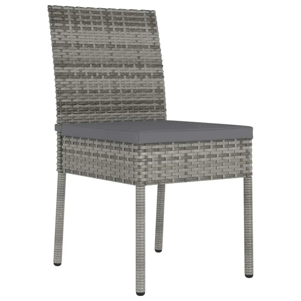 Garden Dining Chairs 2 pcs Poly Rattan Grey 315108