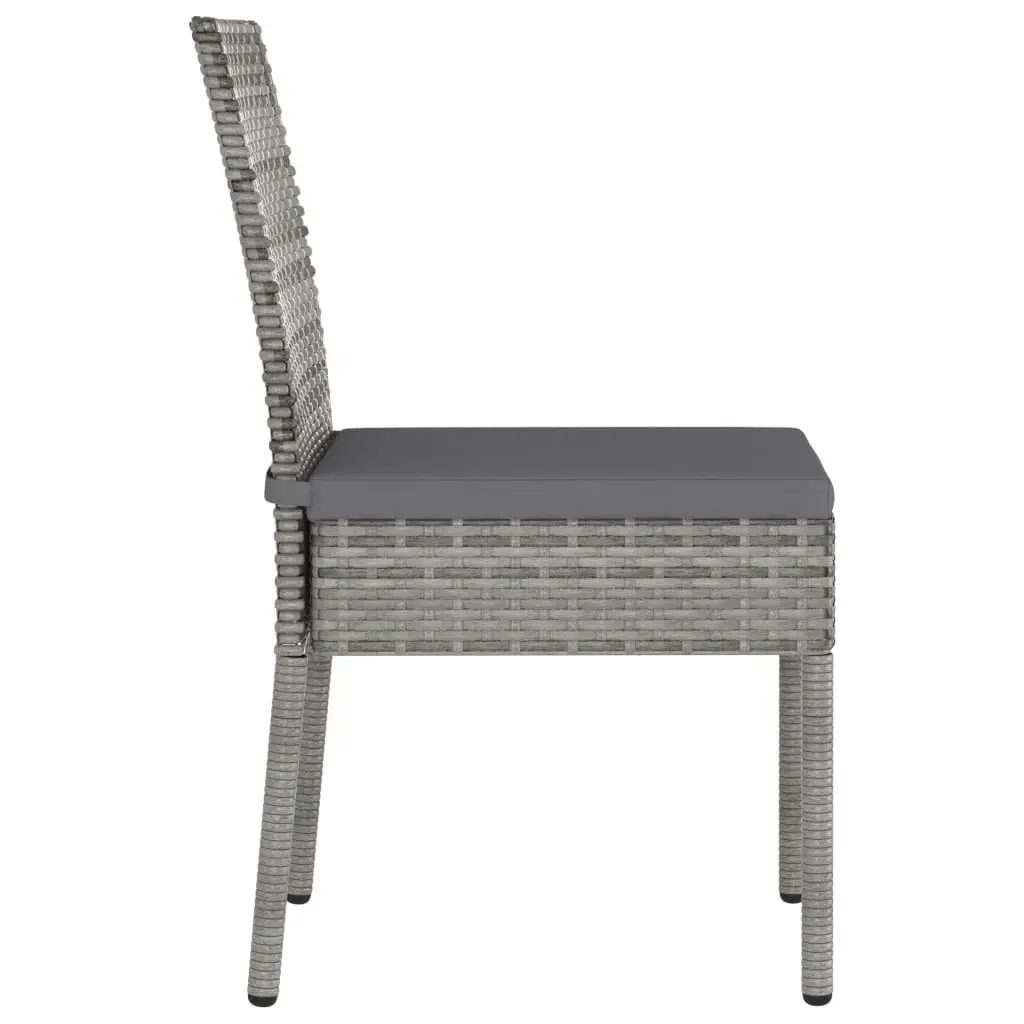 Garden Dining Chairs 2 pcs Poly Rattan Grey 315108