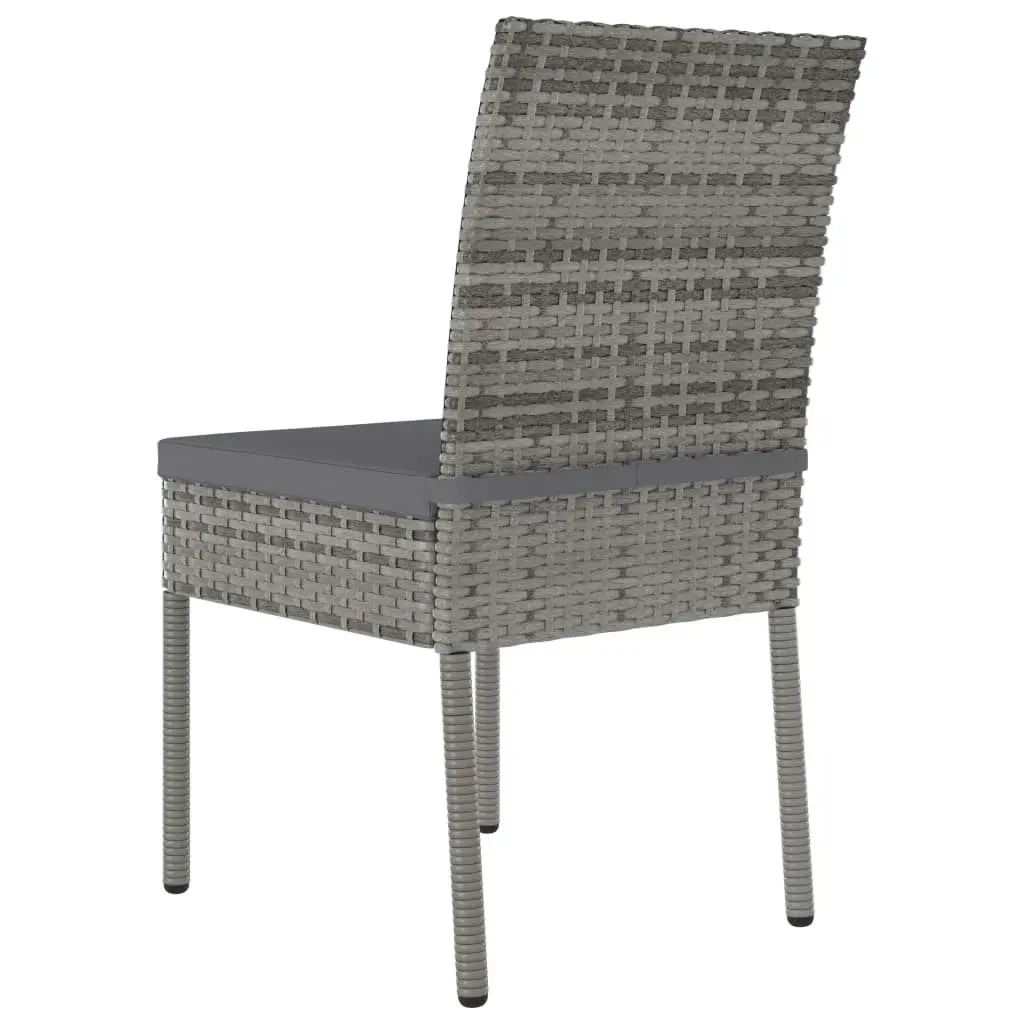 Garden Dining Chairs 2 pcs Poly Rattan Grey 315108