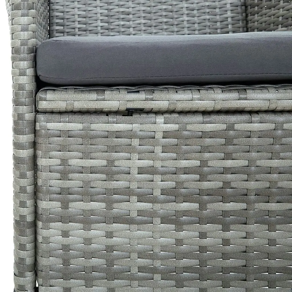 Garden Dining Chairs 4 pcs Poly Rattan Grey 316696