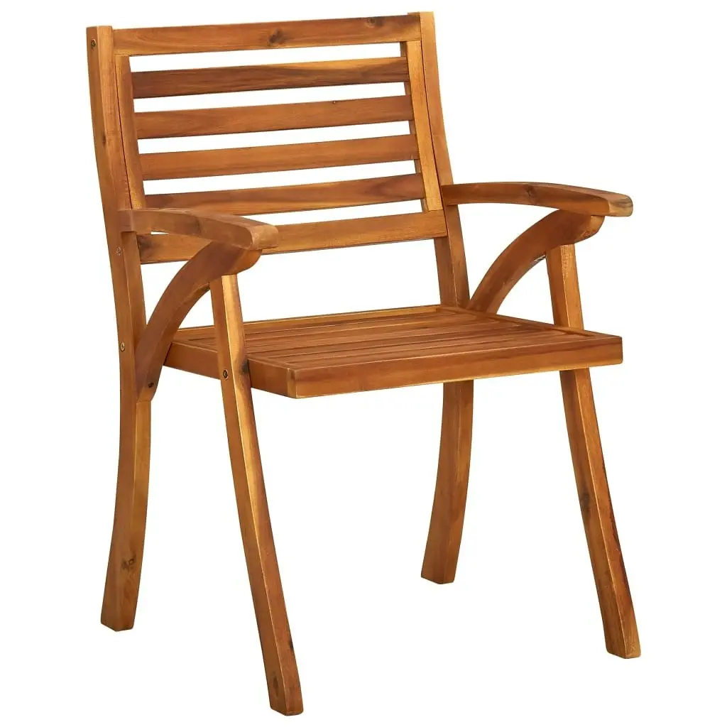 Garden Dining Chairs with Cushions 3 pcs Solid Acacia Wood 3060784