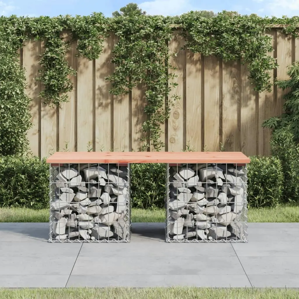 Garden Bench Gabion Design 103x44x42 cm Solid Wood Douglas 834339