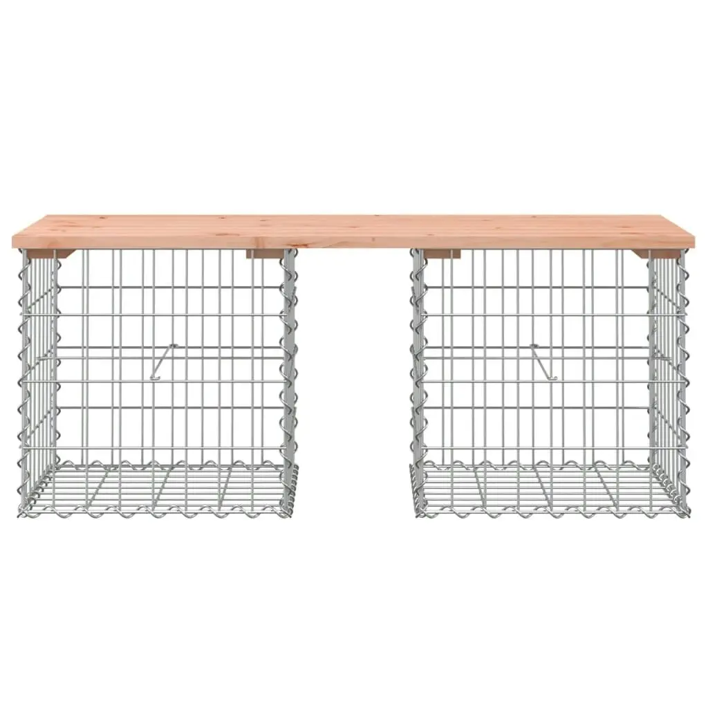 Garden Bench Gabion Design 103x44x42 cm Solid Wood Douglas 834339