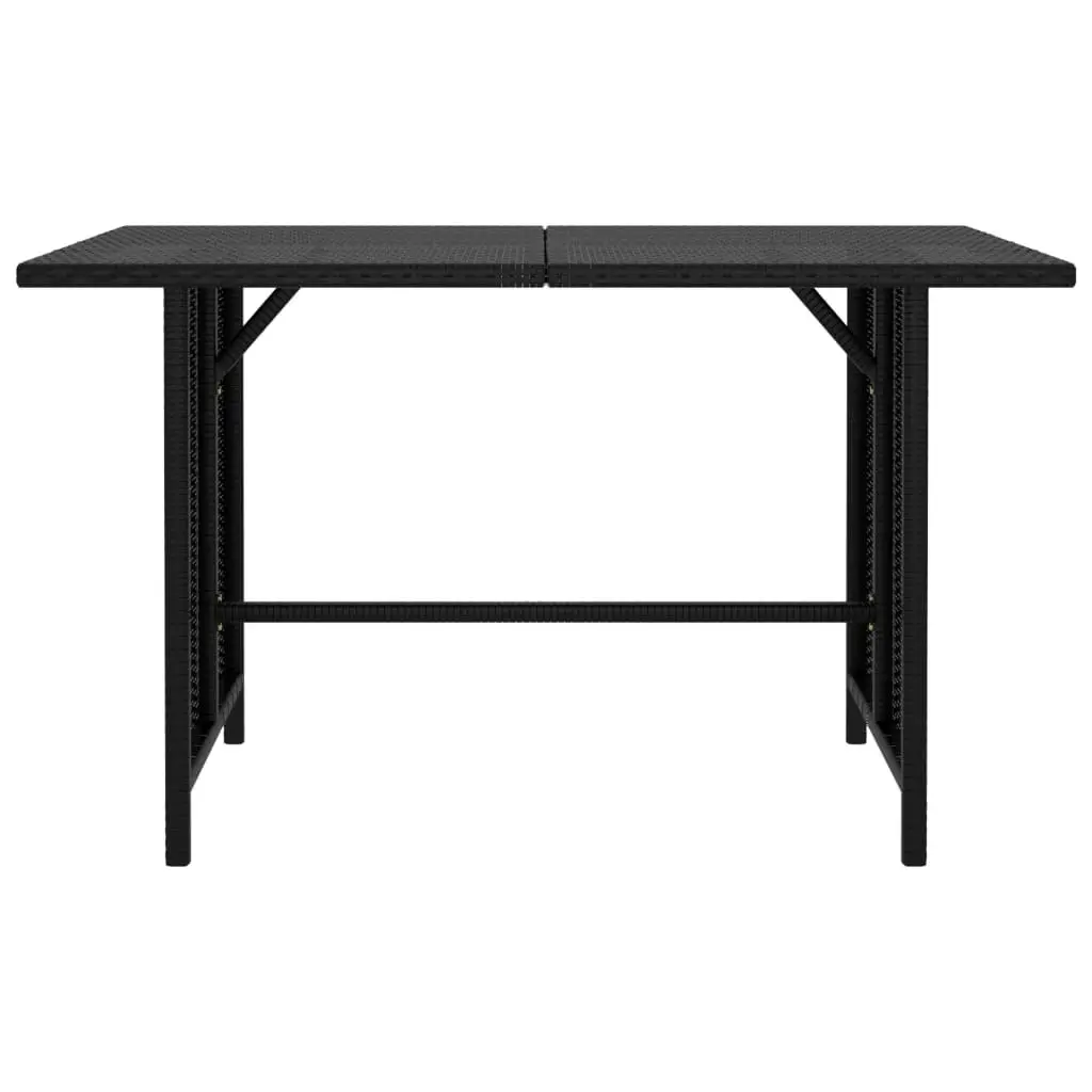 Garden Dining Table Black 110x70x65 cm Poly Rattan 313511