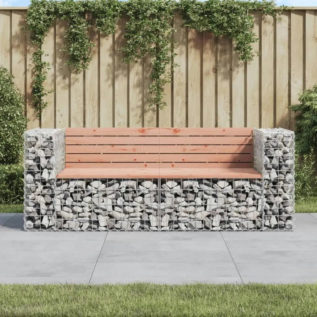 Garden Bench Gabion Design 184x71x65.5 cm Solid Wood Douglas 3196237