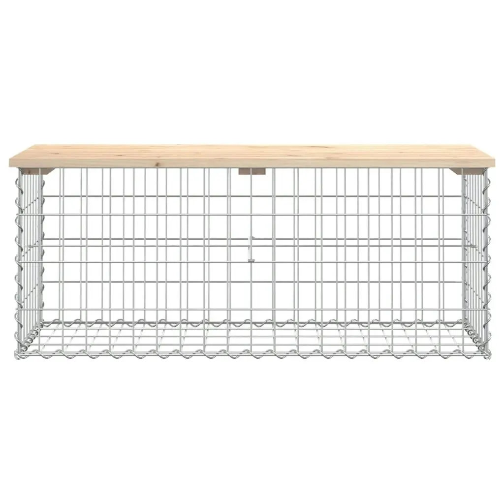 Garden Bench Gabion Design 103x44x42 cm Solid Wood Pine 834359