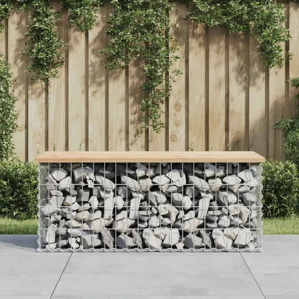 Garden Bench Gabion Design 103x44x42 cm Solid Wood Pine 834359