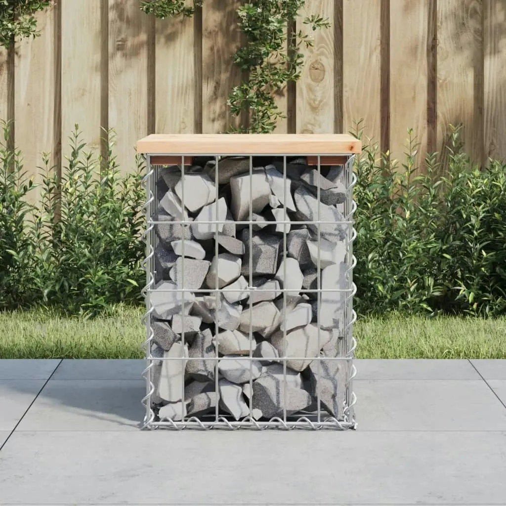 Garden Bench Gabion Design 33x31x42 cm Solid Wood Pine 834326