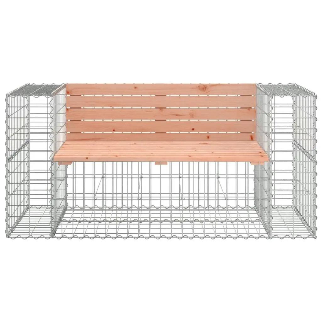 Garden Bench Gabion Design 143x71x65.5 cm Solid Wood Douglas 834378