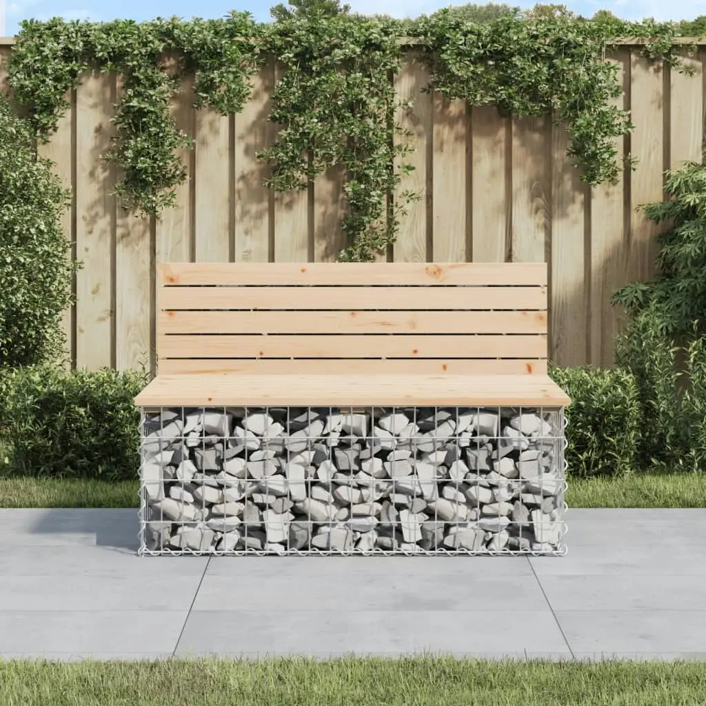 Garden Bench Gabion Design 103x70x65 cm Solid Wood Pine 834374