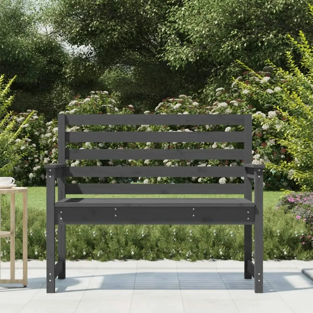 Garden Bench Grey 109x48x91.5 cm Solid Wood Pine 824062