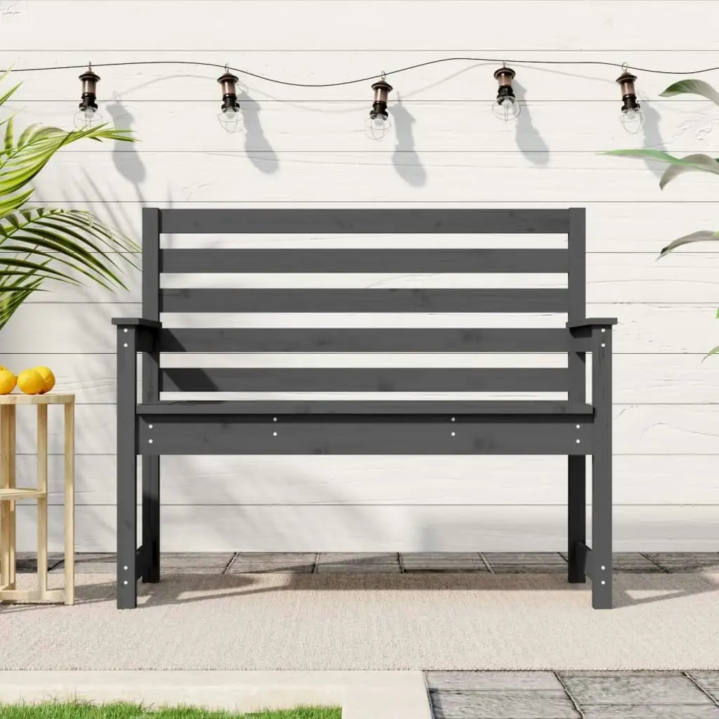 Garden Bench Grey 109x48x91.5 cm Solid Wood Pine 824062