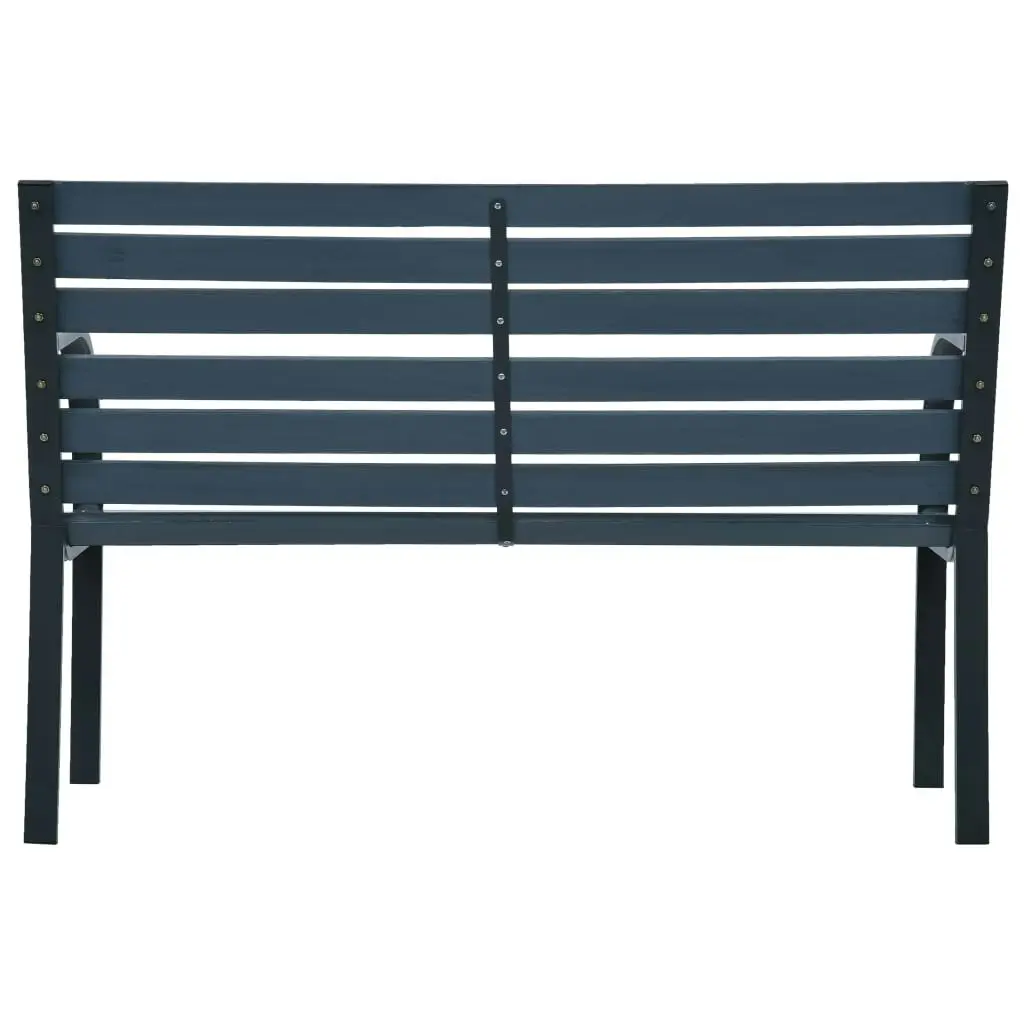 Garden Bench Grey 112 cm Solid Wood Fir 319574