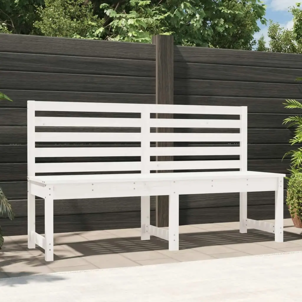 Garden Bench White 157.5 cm Solid Wood Pine 824040