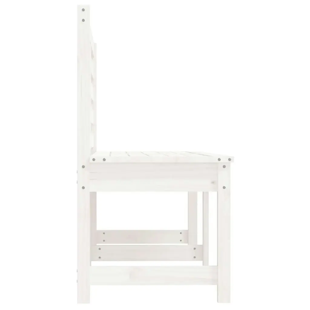 Garden Bench White 157.5 cm Solid Wood Pine 824040