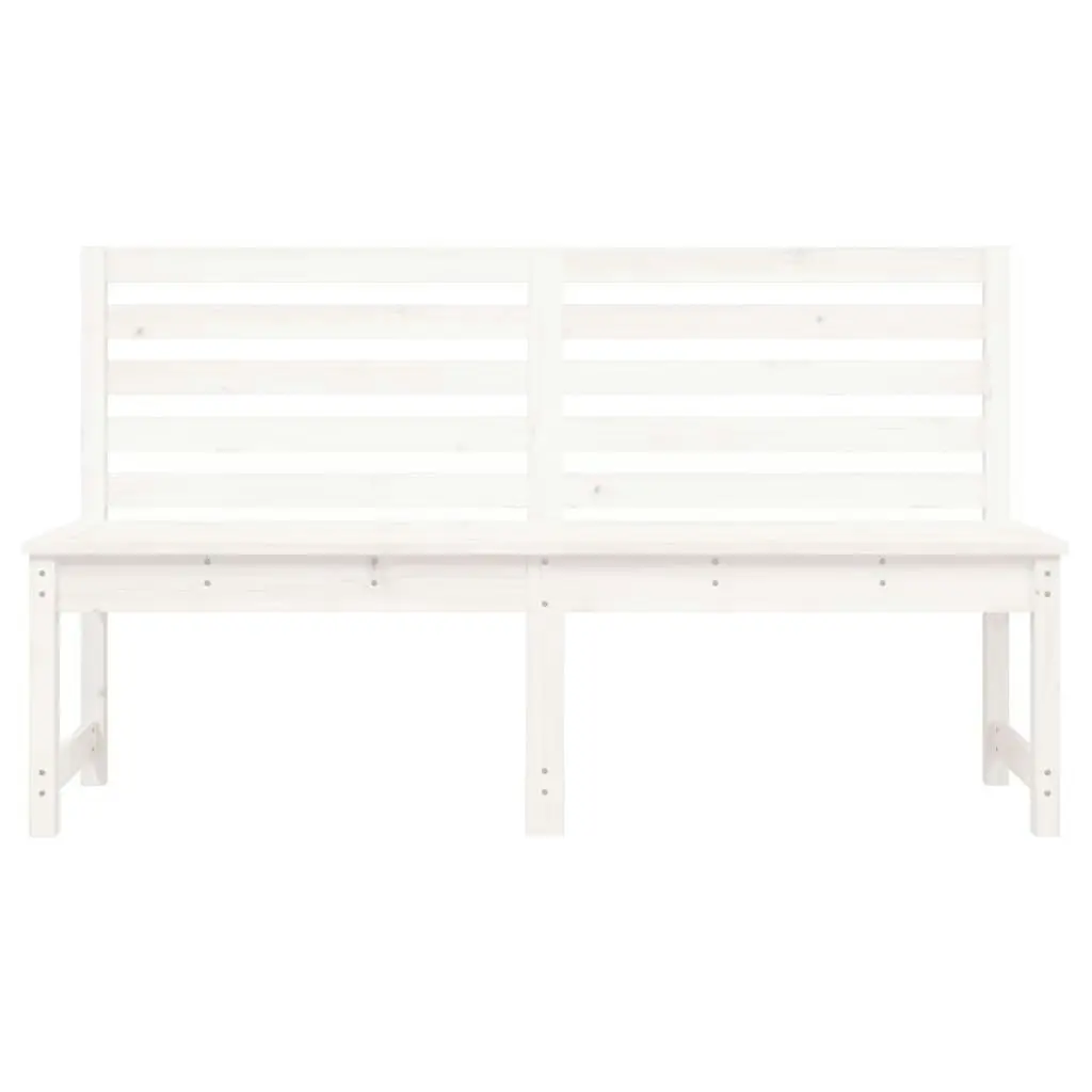 Garden Bench White 157.5 cm Solid Wood Pine 824040