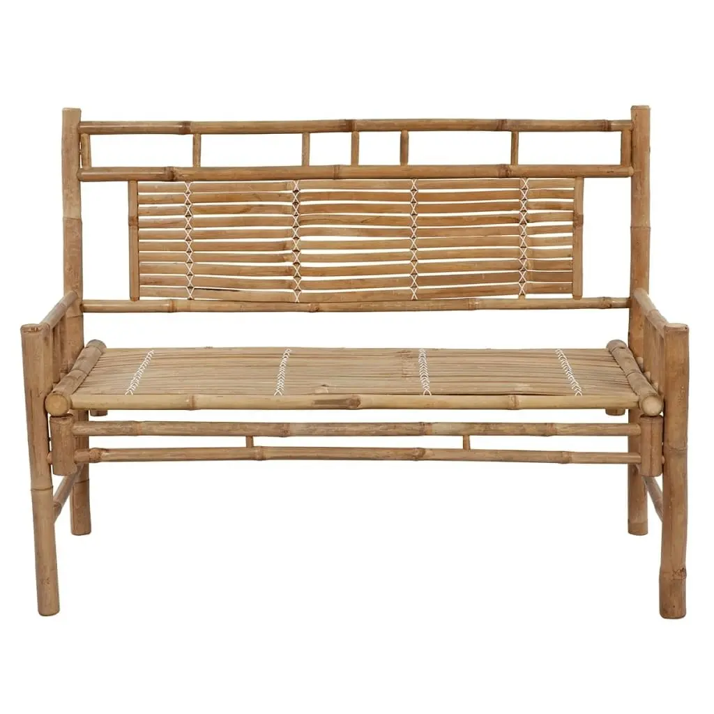 Garden Bench with Cushion 120 cm Bamboo 3063884