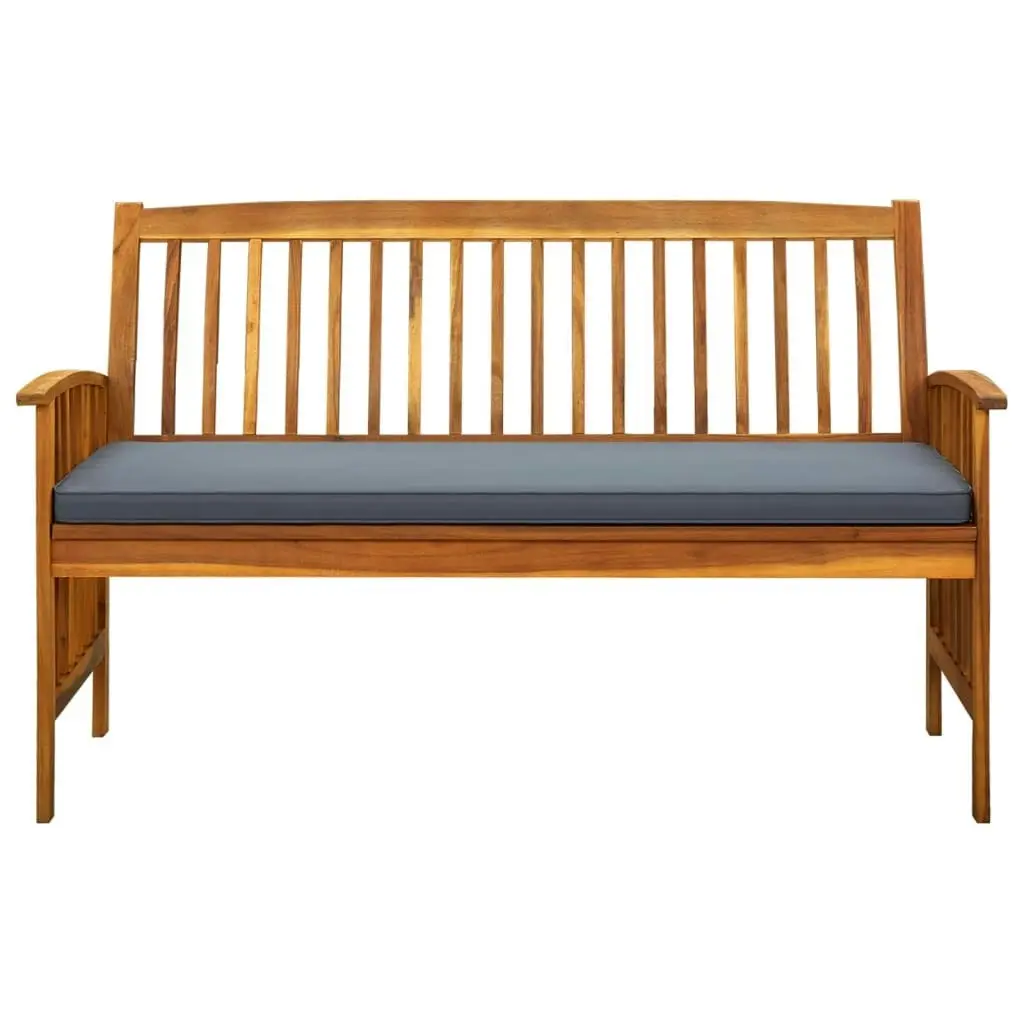 Garden Bench with Cushion 147 cm Solid Acacia Wood 312135