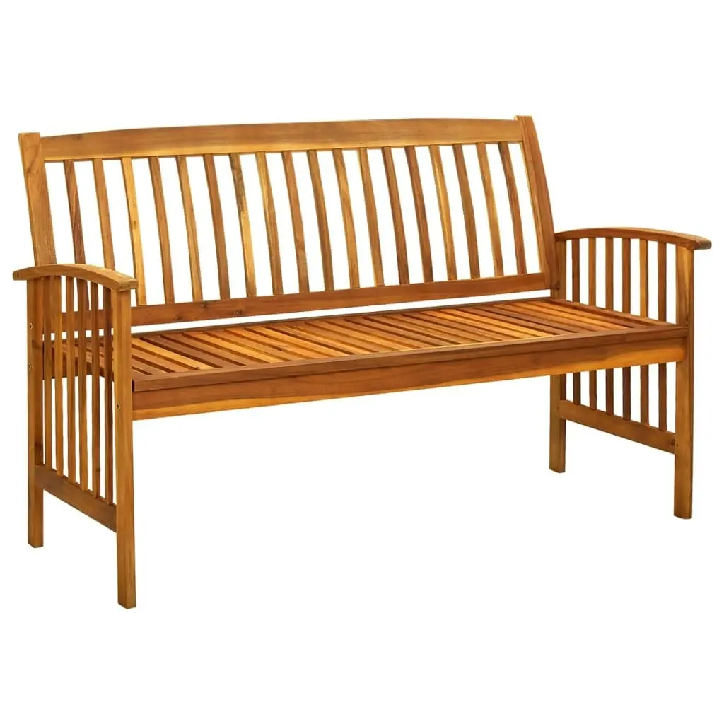 Garden Bench with Cushion 147 cm Solid Acacia Wood 312135