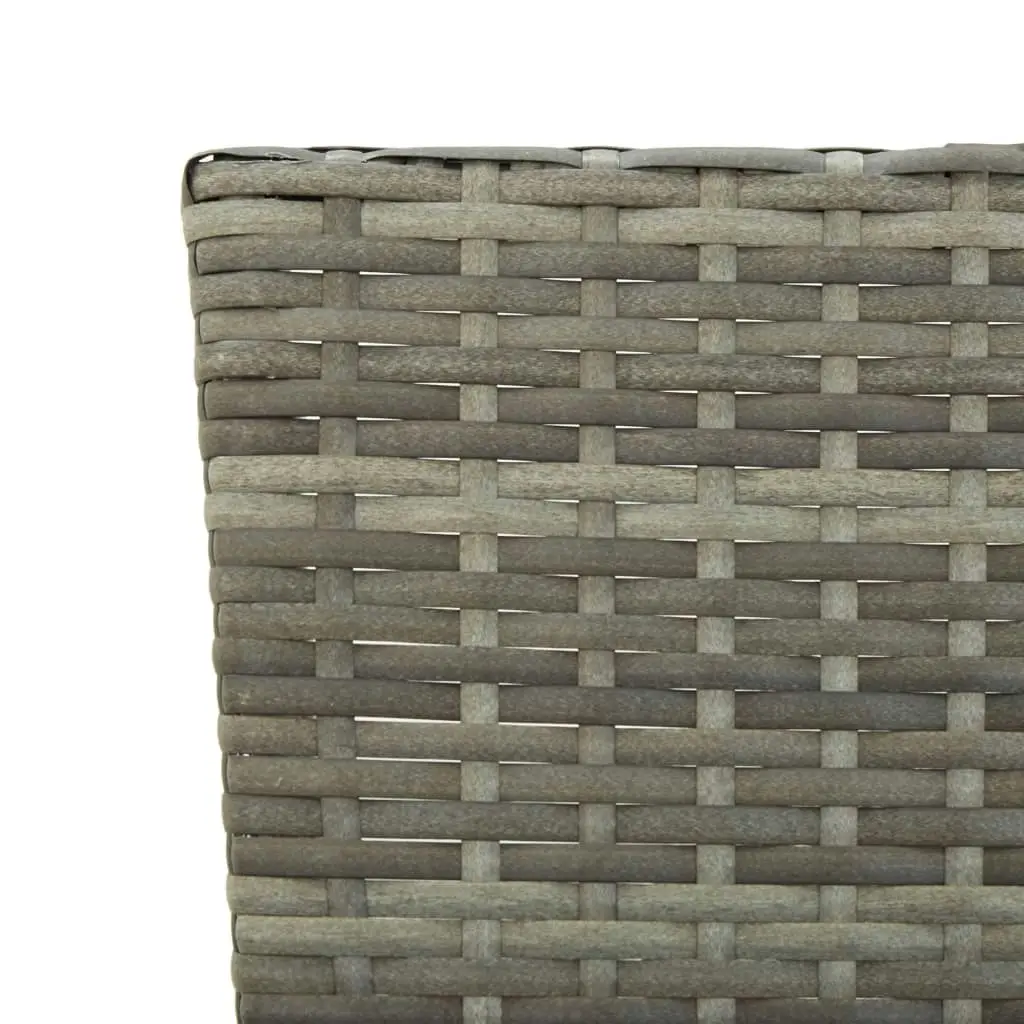 Garden Bench with Cushions 176 cm Grey Poly Rattan 46232