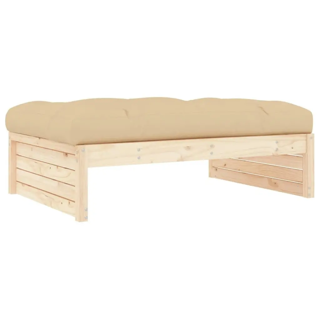 Garden Footstool 120x80 cm Solid Wood Pine 825765