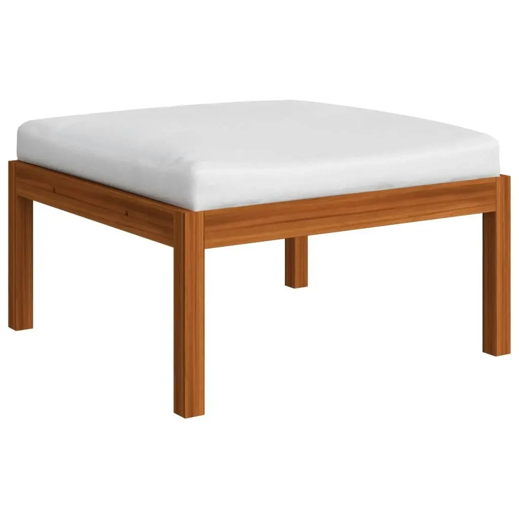 Garden Footstool with Cushion Solid Acacia Wood 312430